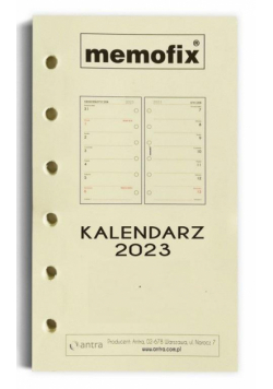 Wkład kalendarzowy 2023 Memofix A5 TDW