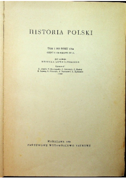 Historia Polski Tom I