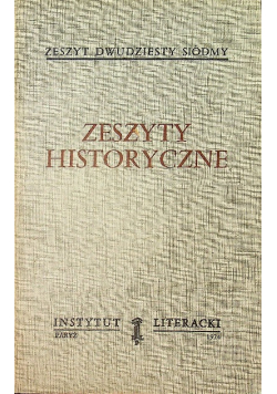 Zeszyty historyczne zeszyt 27
