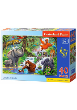 Puzzle 40 maxi - Jungle Animals CASTOR