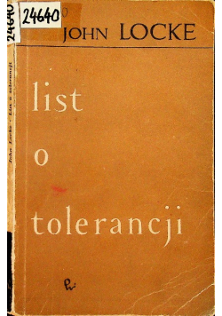 List o tolerancji
