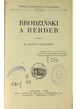 Brodziński a Herder 1916 r.