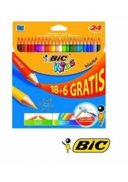 Kredki ołówkowe KIDS Evolution 18+6 kol. BIC