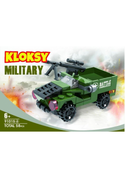 Klocki Kloksy Policja wóz bojowy 58 elementów