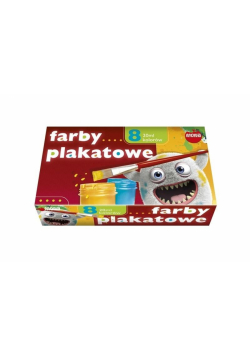 Farby plakatowe 8 kolorów 20ml eko MONA