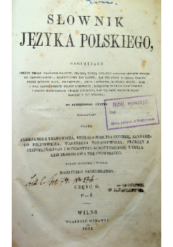 Słownik języka polskiego 1861 r.