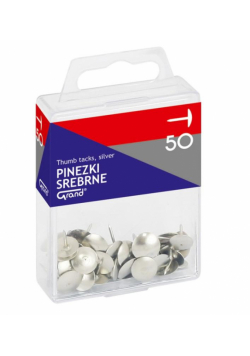 Pinezki srebrne 50szt GRAND