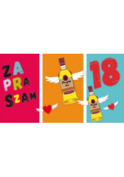 Zaproszenie 18-tka - Butelki (5szt) AVANTI