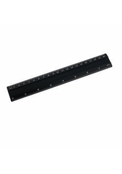 Linijka aluminiowa czarna 20 cm D.RECT