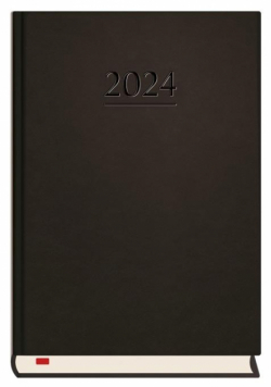Terminarz 2024 B6 dzienny powszechny czarny