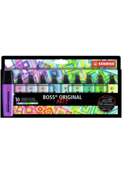 Zakreślacz Boss Original Arty 10 kolorów chłodnych