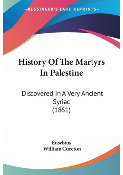History Of The Martyrs In Palestine