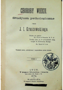 Chorony wieku Studjum pathologiczne Tom I / Ulana Powieść Poleska 1874 r.