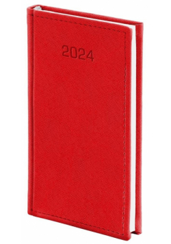 Kalendarz 2024 A6 Tygodniowy Cross czerwony