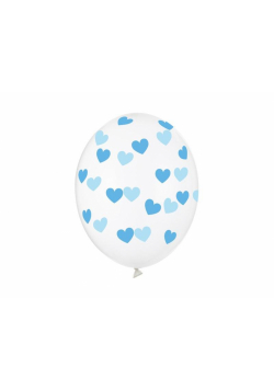 Balony Serduszka Crystal Clear 30cm 50szt