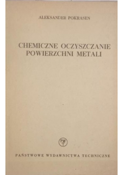 Chemiczne oczyszczanie powierzchni metali