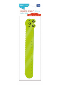 Linijka plastikowa 15cm Gąsienica