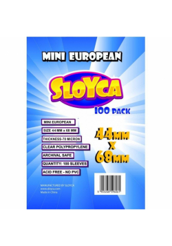 Koszulki Mini European 44x68mm (100szt) SLOYCA