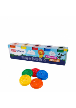Ciasto - kubki 5 kolorów Glitter masa plast. EASY