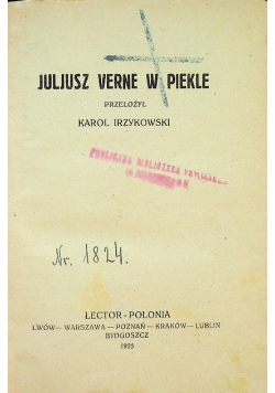 Juliusz Verne w piekle 1925 r.