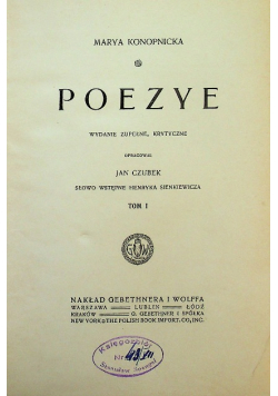 Poezye tom 1 1915 r.