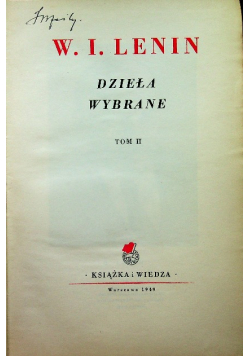 Dzieła Wybrane Tom II Lenin 1948 r.
