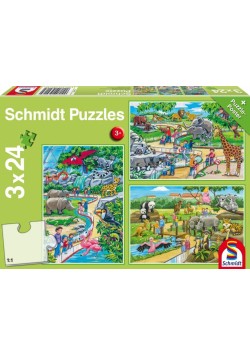 Puzzle 3x24 Dzień w zoo G3