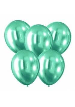 Balony z efektem chromu zielone 30cm 5szt