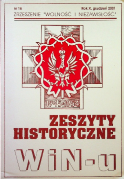 Zeszyty historyczne win u nr 16 rok 2001