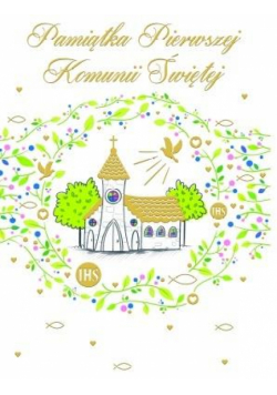Karnet Komunia z kieszonką Kościół