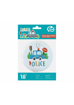 Balon foliowy Police okrągły