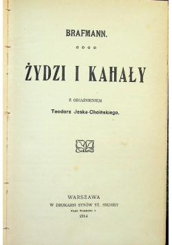 Żydzi i Kahały 1914 r.