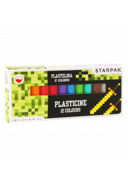 Plastelina 12 kolorów Pixel Game