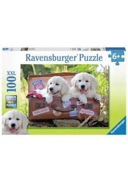 Puzzle 100 Podróżujace szczeniaczki