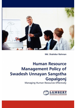 Human Resource Management Policy of Swadesh Unnayan Sangstha Gopalgonj