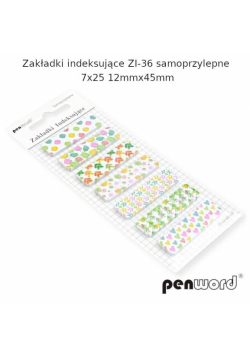 Zakładki indeksujące 12x45mm 7x25szt