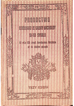 Proroctwo królowej ze Sabby 13 - tej  Sybilli