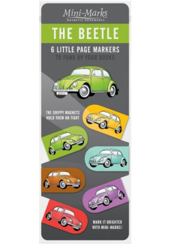 Zakładki magnetyczne auta - Beetle VW Garbus 6szt