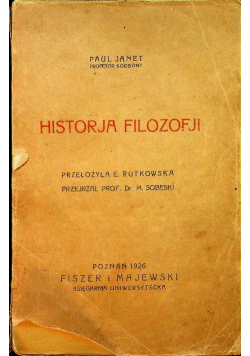 Historja Filozofji 1926 r.