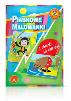 Piaskowe malowanki Hipopotam, małpa ALEX