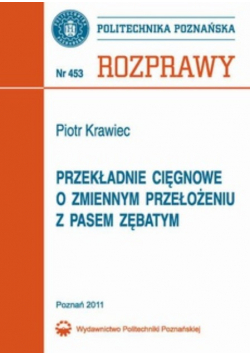 Przekładnie cięgnowe o zmiennym przełożeniu z pasem zębatym