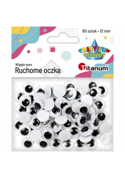 Oczy bez kleju i rzęs 18mm 80szt