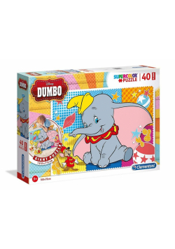 Puzzle 40 podłogowe Super kolor Dumbo