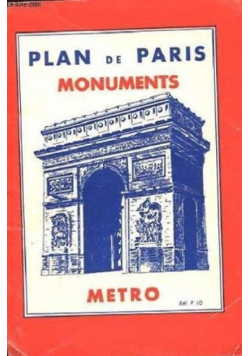 Plan de Paris Monuments Metro