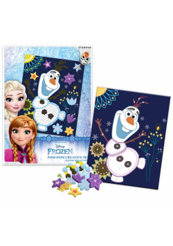Zestaw kreatywny z pomponami Frozen