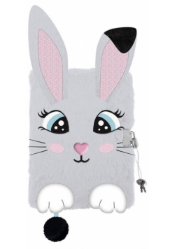 Pamiętnik z kłódką 3D włochacz MY LITTLE FRIEND RABBIT A5, 96 kartek