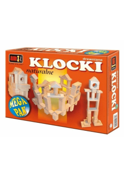 Klocki drewniane mega naturalne