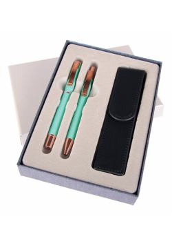 Pióro + długopis Master w etui ES zielony
