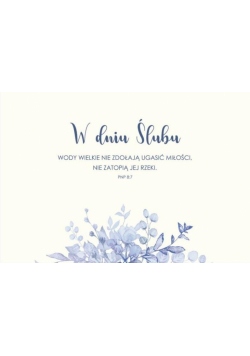 Kartka Składana Ślub - Wody wielkie nie ugaszą