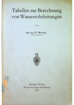 Tabellen zur berechnung von wasserrohrleitungen